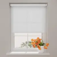 Radeco Rolgordijn lichtdoorlatend - Easy Base - Wit - 80 x 190 cm – Meerdere maten verkrijgbaar - 60 t/m 150 cm breed – Meekleurende achterzijde - Zonwering