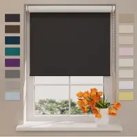 Coulisse Rolgordijn Easy Verduisterend - Black - 90 x 275 cm