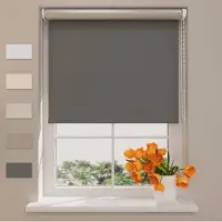 Coulisse Rolgordijn verduisterend – Easy Thermo – Dark Grey – 60 x 190 cm – meerdere maten verkrijgbaar – 60 t/m 240 cm breed – Isolerende zonwering