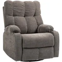 HOMCOM -Relaxsessel-Polyester, Stahl-88L x 96B x 108H cm-Braun