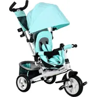 HOMCOM Kinderdriewieler Polyester, Metaal 102L x 49B x 102H cm Groen