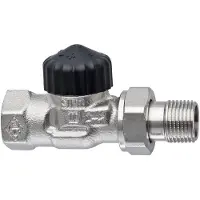 Heimeier radiatorafsluiter haaks 1/2 inch Vernikkeld