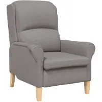 vidaXL Fauteuil Taupe Stof