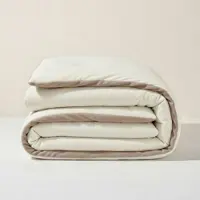 Y-NOT – Dekbed Zonder Overtrek 240x200 – Jersey Flanel – All Season – Zacht & Wasbaar – Taupe/Creme