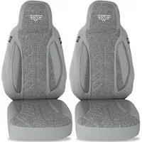 BREMER SITZBEZÜGE Premium Camper stoelhoezen voor Karmann Dexter 4x4 PLKT208 in Grijs (2 losse stoelen)