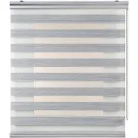 STORESDECO - Premium Duo rolgrodijn aluminium afwerking Grijs, 160x250 cm