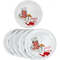 MamboCat Set van 6 ALBERTO pizzaborden 30,5cm met comic pizzamaker - 162701