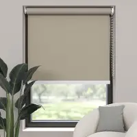 Dutchblinds Rolgordijn - verduisterend - Sand - 80x275cm - Raamdecoratie op maat