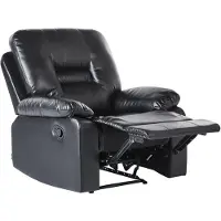 Beliani BERGEN - TV-fauteuil - Zwart - Kunstleer