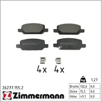 ZIMMERMANN 26277.155.2 Remblokken