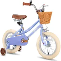 Hiland Stoere Jongensfiets - 16 Inch - Met Zijwieltjes & Standaard - Handrem & Terugtraprem - Blauw - Geschikt voor buitenactiviteiten in de lente
