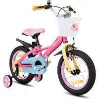 Hiland Kinderfiets voor Jongens - 16 / 18 Inch - Met Bagagedrager & Zijwieltjes - Handrem & Terugtraprem - Vanaf 5-8 Jaar - Geschikt voor buitenactiviteiten in de lente