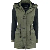 Rock Rebel by EMP Winterjas - Ladies Parka - S tot 3XL - voor Vrouwen - olijf-zwart - Maat S