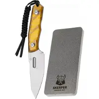 CIVIVI Propugnator C23002-3 Polished Yellow Ultem, vaststaand mes met Skerper Pocketslijpsteen