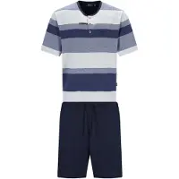 Hajo heren shortama blauwe strepen | Maat 54
