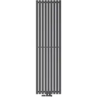 LuxeBath Badkamer radiator middenaansluiting 480x1800 antraciet met muuraansluitset