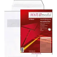 Mailmedia enveloppen MAILdigital C4, wit, venster links, 10 stuks