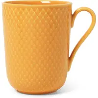 Lyngby Porcelæn - Rhombe Color Mok met Handvat - 33 cl - Geel