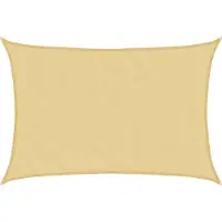 vidaXL Zonnezeil 4x3 m 100% polyester oxford zandkleurig