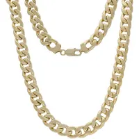 Cavill - Vergulde Zilveren Pantserketting - 925 Sterling Zilver - Unisex Robuuste Goudkleurige Schakelketting 50 cm