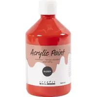 Packlinq Acrylverf Glossy, rood, 500 ml/ 1 fles