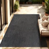 Paco Home In-& Outdoor Balkon Terras Keukenvloerkleed Eenkleurig Gemêleerd Patroon 200x280 cm