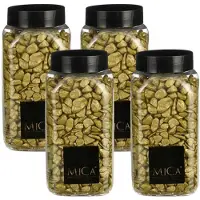 Mica Decorations decoratie steentjes - 4x - goud - 1 kilo - 650ml - hobby steentjes