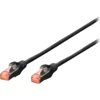 Digitus DK-1644-0025/BL Patchkabel, Cat. 6, S/FTP, 0,25 meter, zwart