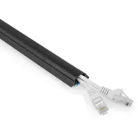 ACT Kabelgoot muur | Nedis | 12 mm kabel (1 meter, PVC, Zwart)