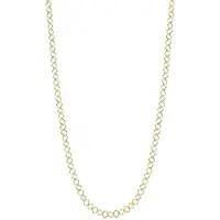 MORI Gold Filté 4,2mm breed collier, Klaver schakel, goud gevuld 1/20