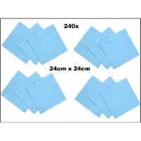 Wefiesta 240x Servetten licht blauw 24cm x 24cm - 3 laags - Cocktail servet diner eten knoeien restaurant BBQ thema feest verjaardag feest WK