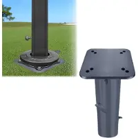 NaiZy Grondbuis Parasol - Universeel - Metaal - Parasolvoet - Voor Hangparasols - Krukparasols - Grondanker - Om In Te Betoneren - Donkergrijs -