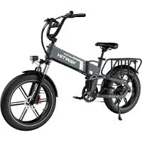 Hitway Elektrische Fiets BK10SP1 - 20*4.0 Inch Fat Tire City Commuter EBike met Afneembare 48V 15Ah Lithium Batterij - Opvouwbaar Mountain E-Bike met 250W Motor