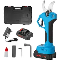 Traumheim Batterij snoeien elektrische tuinschaar, 0-40 mm snijdiameter, progressief digitaal display, met 2 batterij, 21V boomschaar, blauw