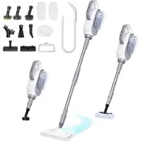 Traumheim Dubbele functie – Stoomdweil & Stoomreiniger - 13-in-1 stoomdweil - Handheld stoomreiniger - 500ml watertank - 7m snoer, voor vloeren, tegels, ramen, tapijten