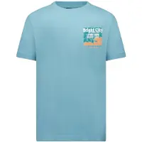 Cars T-shirt met backprint lichtblauw Jongens Katoen Ronde hals Backprint - maat 164