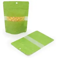 Packlinq Stazakken Rijstpapier Groen 13x7,9x20,6cm 113 gram met rond ophanggat