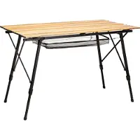 Skandika campingtafel Jamsa - opvouwbaar, in hoogte verstelbaar, met netopbergruimte, lichtgewicht 6,1 kg, belastbaar tot 50 kg, tafelblad 120 x 70 cm, weerbestendig | Klaptafel voor camping, tuin