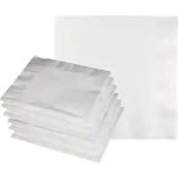 Haza Uni kleur tafel servetten - wit - 60x stuks - 33 x 33 cm - Papier - diner tafel versiering/decoratie