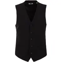 Fundamentals - Heren slim fit gilet - Slim Fit - Zwart - Maat: 56