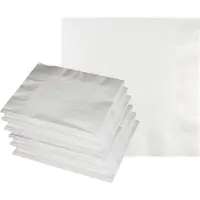 Haza Uni kleur tafel servetten - wit - 40x stuks - 33 x 33 cm - Papier - diner tafel versiering/decoratie
