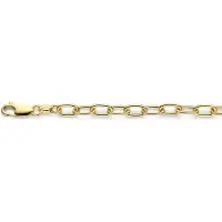 MORI Gold Filté 4,5mm brede armband, Closed-for-Ever, Ronde schakel, goud gevuld 1/20
