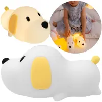 Sarcia.eu Mary's Siliconen LED-nachtlampje hondje, lampje voor kinderkamer, USB-regelbare verlichting