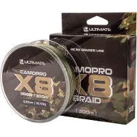 Ultimate Camopro X8 Braid Gevlochten Karperlijn 0.28mm/18.18kg (300m) - Gevlochten Lijn