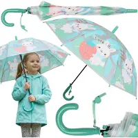 Sarcia.eu Automatische paraplu voor kinderen, konijntje, opvouwbare paraplu met fluitje 83 cm