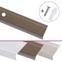 vidaXL Trapneuzen L-vormig 15 st 90 cm aluminium bruin