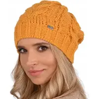 Alur - Wintermuts - Krasnal Stijl - Dikke Gebreide Czapka - Honing Kleur