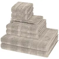 Cawö Sonstiges 2 X washandjes 2 X gasten- 2 X douche- 2 X handdoek - in set 8 pack Noblesse