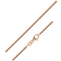 Cavill - 9K Ros 375 Ros Goud Slangenketting - Fijne 45 cm Ketting - Elegante Dames Ketting - Karabijnsluiting - Gouden Ketting