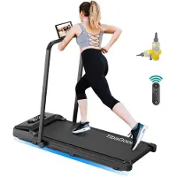 TibaGoods Loopband - 6km/h - Voor onder het bureau - Met extra olie - Nieuwe versie - tot maar liefst 130 kg